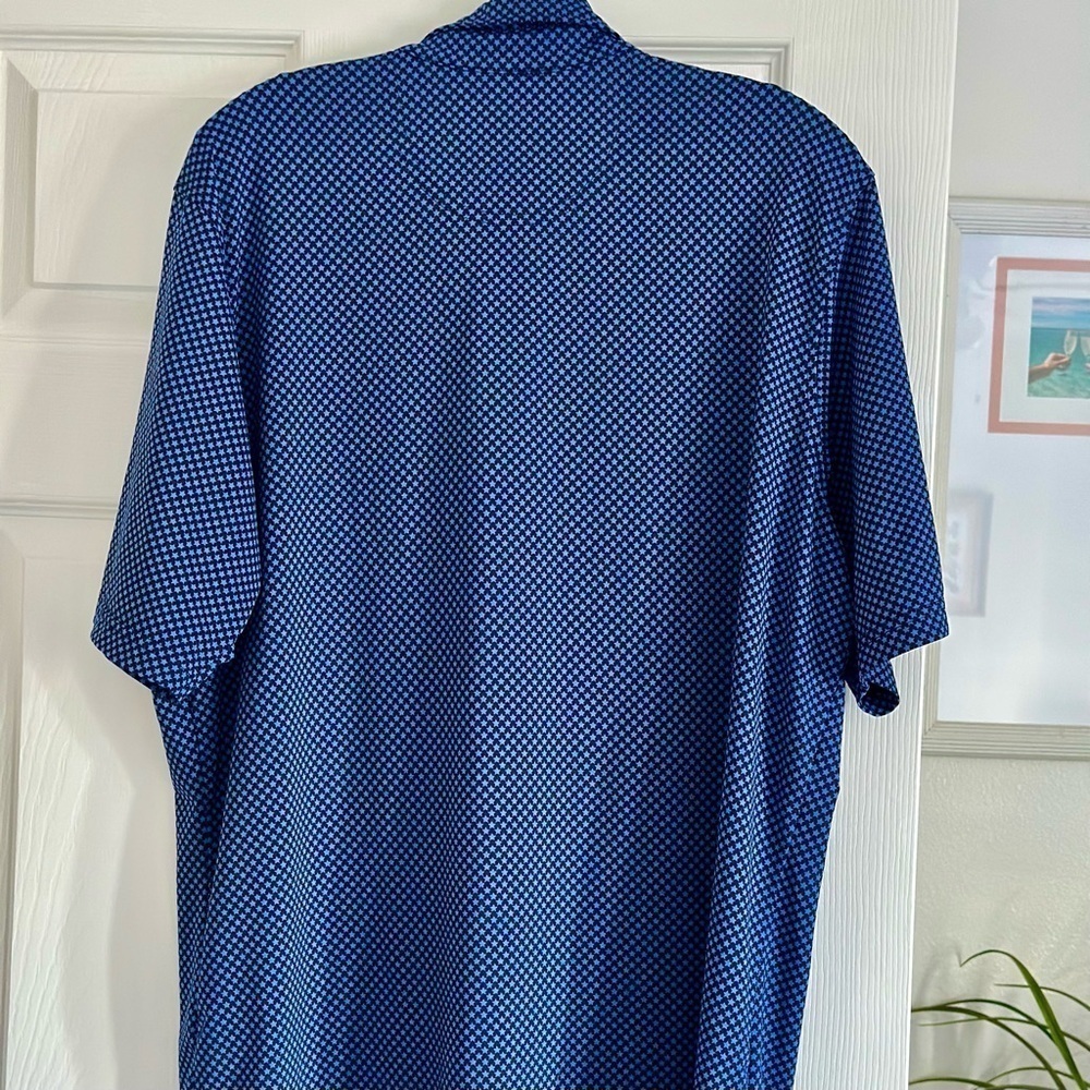 PGA Tour Brand Fairway & Greene Men's Blue Polo Golf Shirt Size L with Stars - Picture 3 of 6